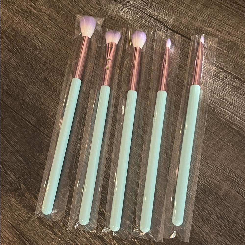 Slmissglam Ombré Aqua and Purple Eye Makeup Brush Set